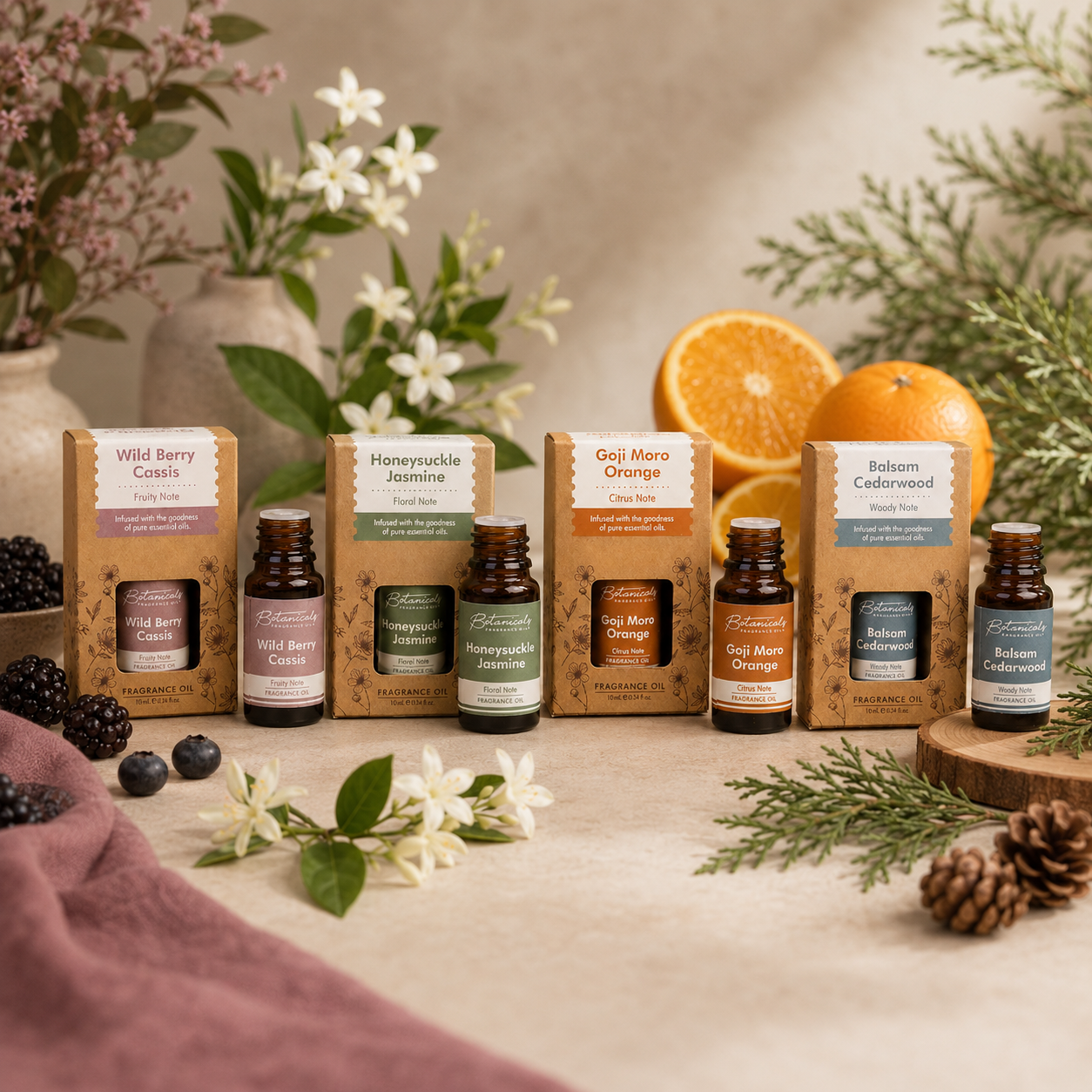 Pack Mayorista de 8 Aceites Aromáticos Botánicos de 10 ml