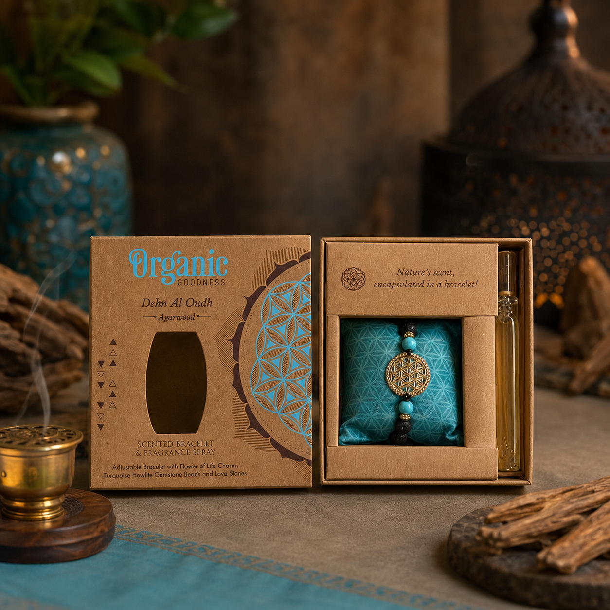 Set Regalo Aromático con Pulsera y Spray de Fragancia