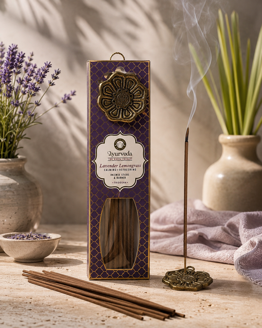 Incienso Ayurveda de Lujo + Quemador de Metal Colgante