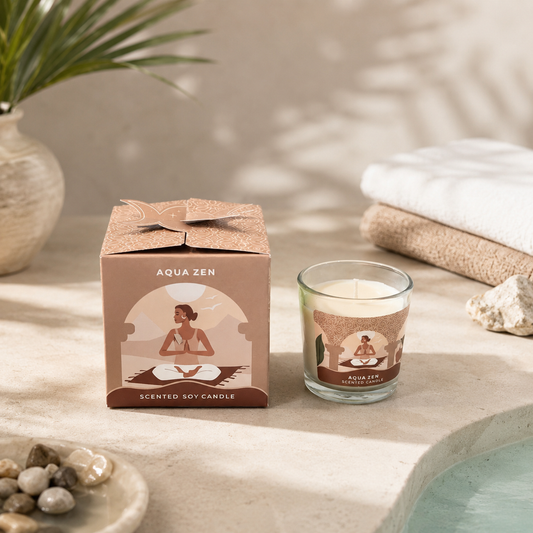 Vela Aromática de Soja Moonshine Yoga 60 g – Colección Lunar