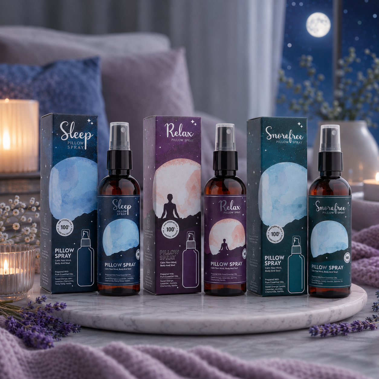 Spray de Almohada Aromaterapia 100ml (Pillow Mist) - Colección Descanso