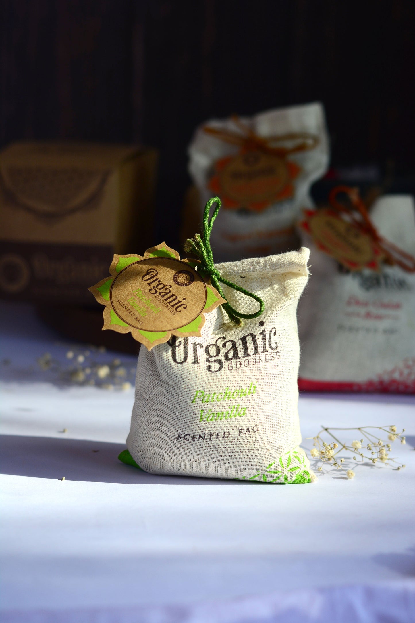 Sachet de Algodón Aromático Orgánico para Cajones, Placares & Carros