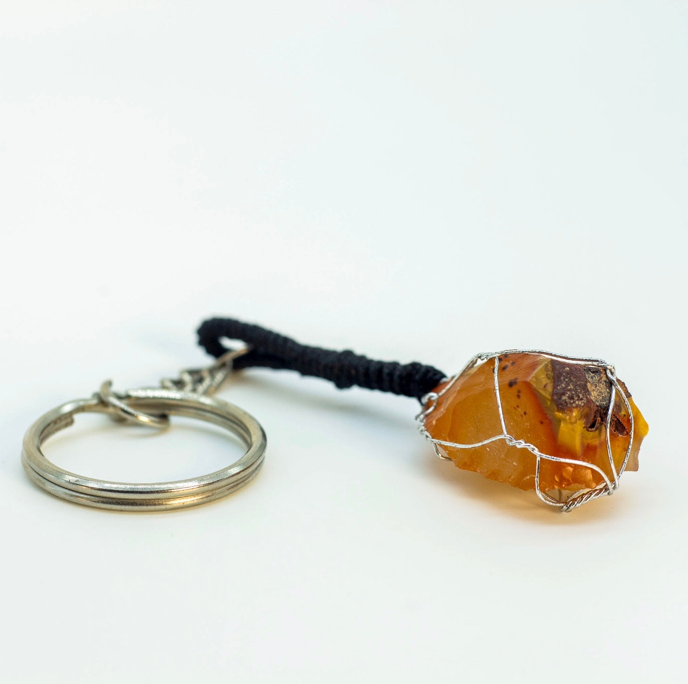 Llavero de Cornalina en Piedra Natural – Energía y Confianza - Samana Stones