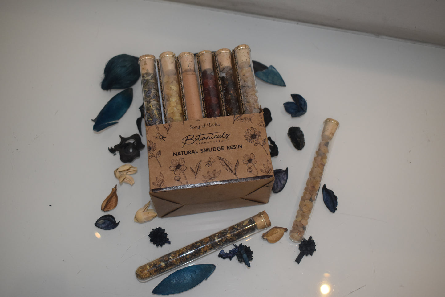 Resinas Botánicas Aromáticas en Tubo de Vidrio y Corcho