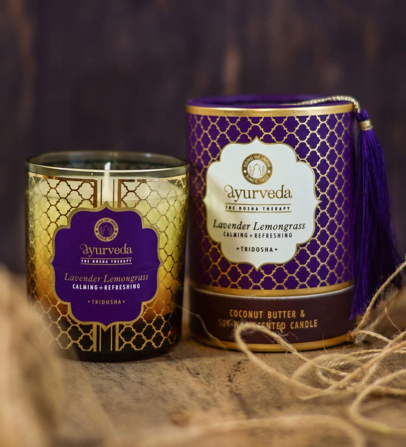 Ayurveda Candle - Lavender & Lemongrass - Calming & Refreshing (Tridosha)