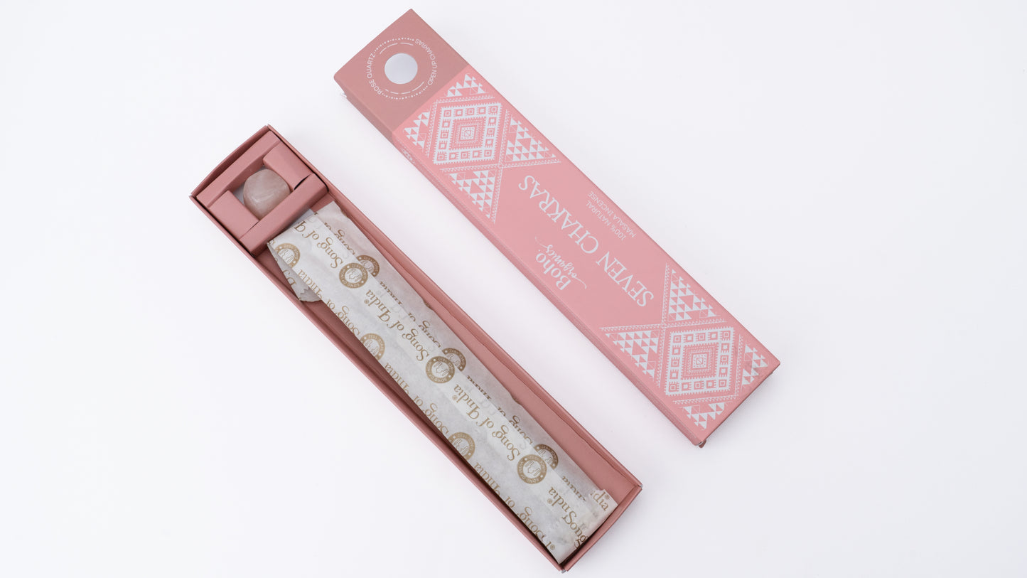 Incienso Boho Organics + Piedra Natural (Pack Mayorista 24 cajas)