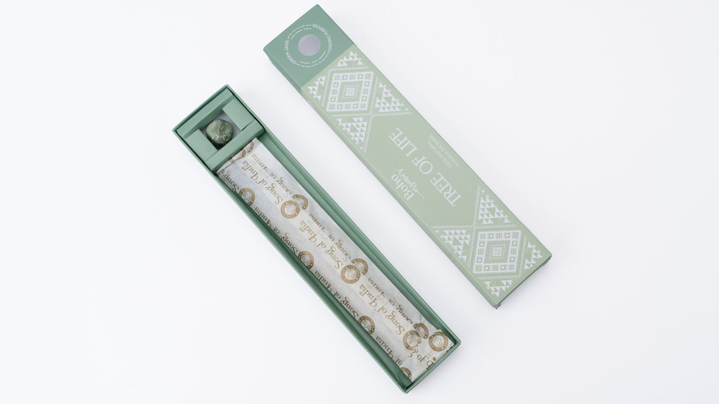 Incienso Boho Organics + Piedra Natural (Pack Mayorista 24 cajas)