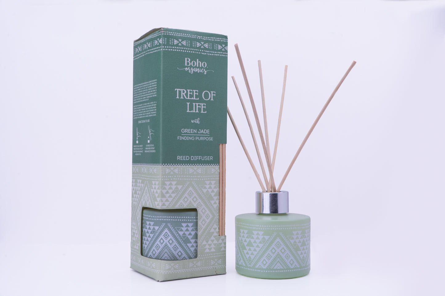 Difusor Aromático Boho Orgánico 100 ml con Varillas