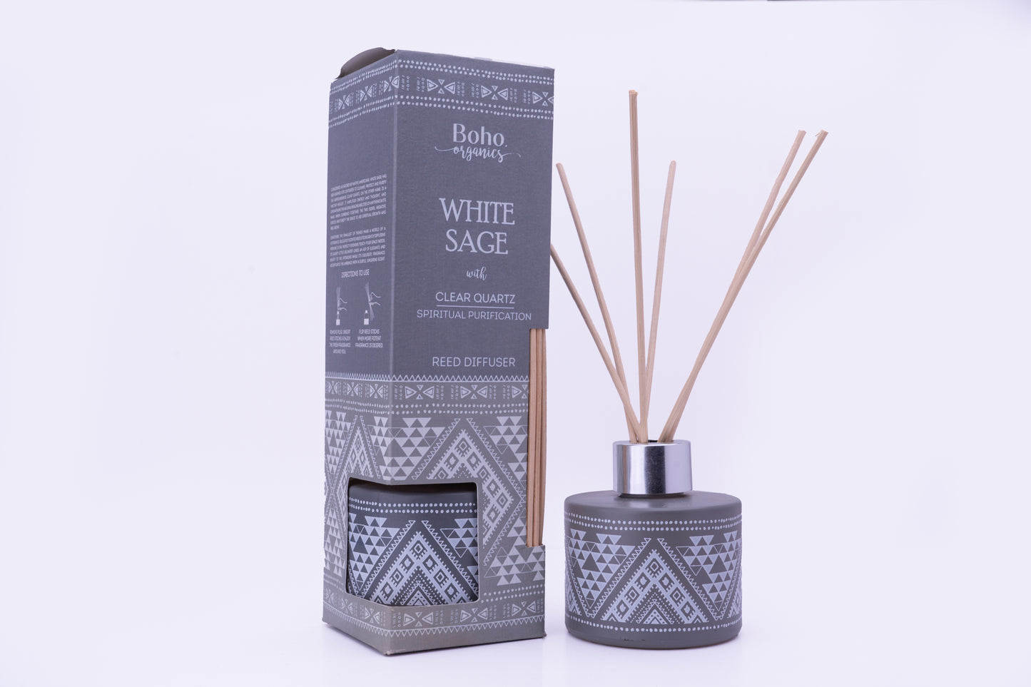 Difusor Aromático Boho Orgánico 100 ml con Varillas