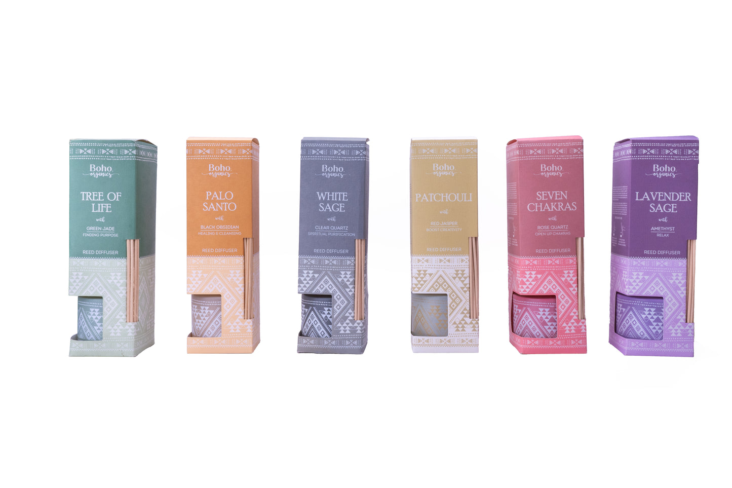 Difusor Aromático Boho Orgánico 100 ml con Varillas