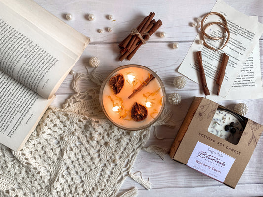 Vela Aromática Botánica 200 g  – 3 Mechas en Frasco de Vidrio