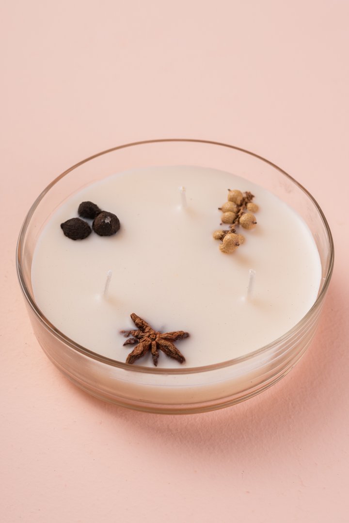 Vela Aromática Botánica 200 g  – 3 Mechas en Frasco de Vidrio