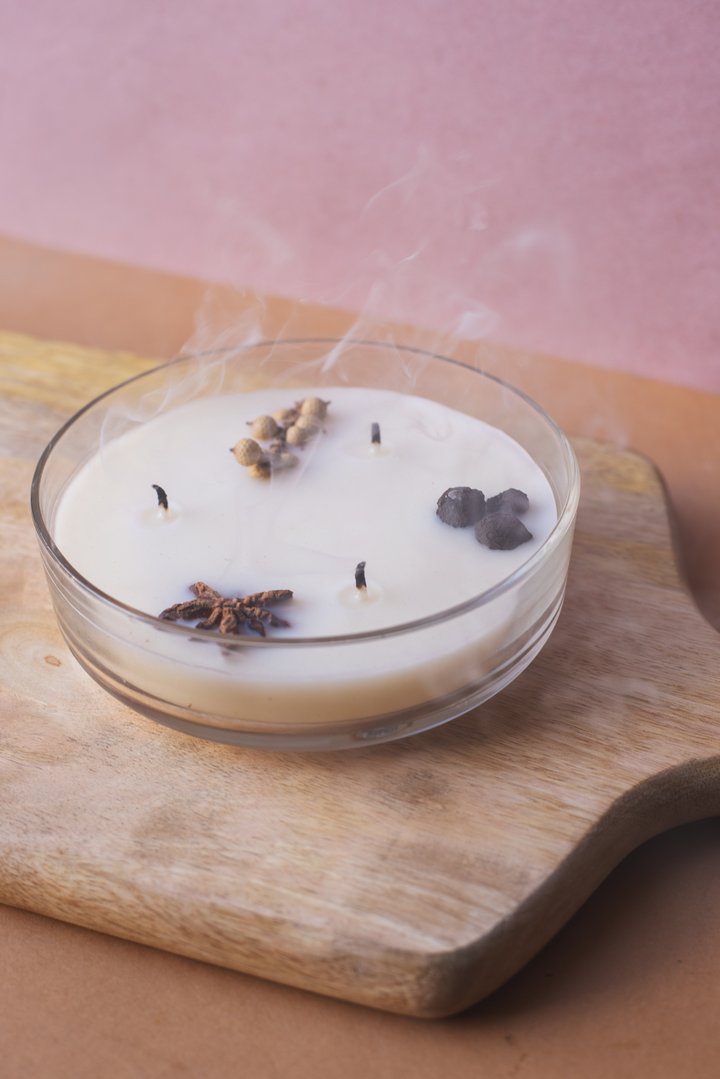 Vela Aromática Botánica 200 g  – 3 Mechas en Frasco de Vidrio