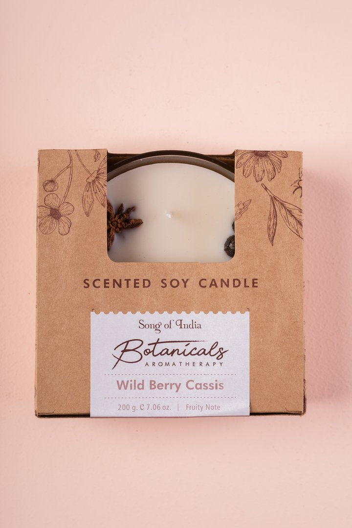 Vela Aromática Botánica 200 g  – 3 Mechas en Frasco de Vidrio