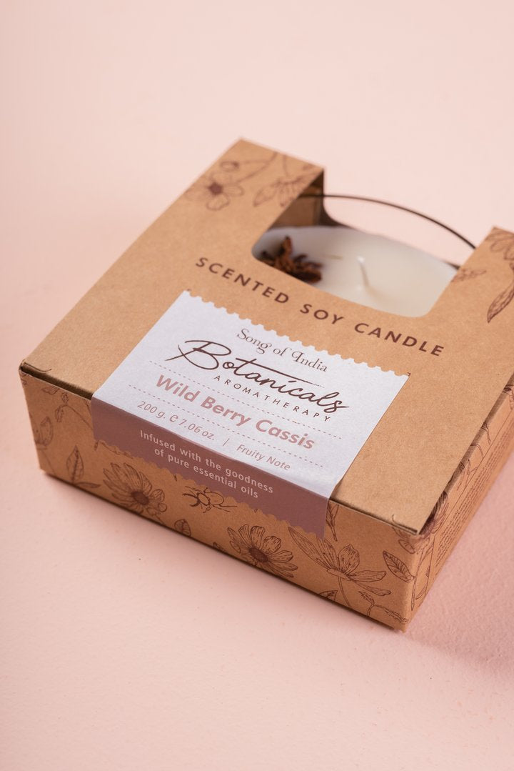 Vela Aromática Botánica 200 g  – 3 Mechas en Frasco de Vidrio