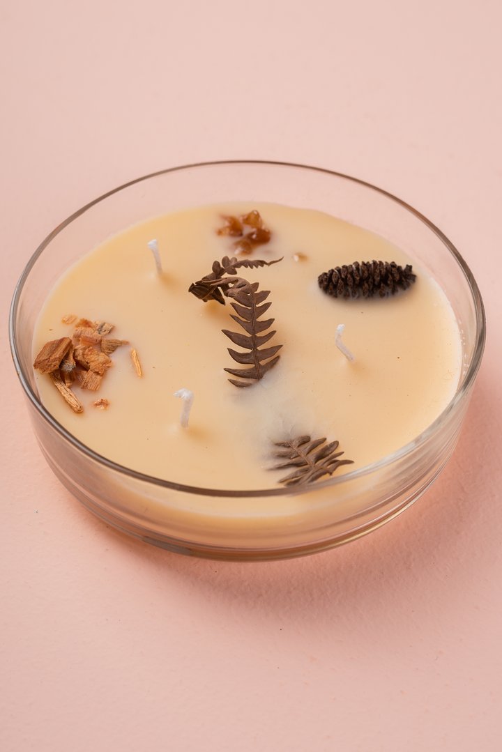 Vela Aromática Botánica 200 g  – 3 Mechas en Frasco de Vidrio