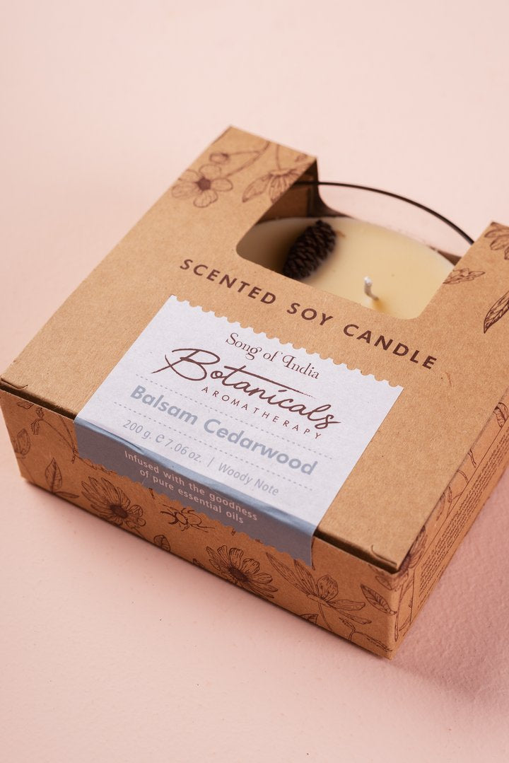 Vela Aromática Botánica 200 g  – 3 Mechas en Frasco de Vidrio