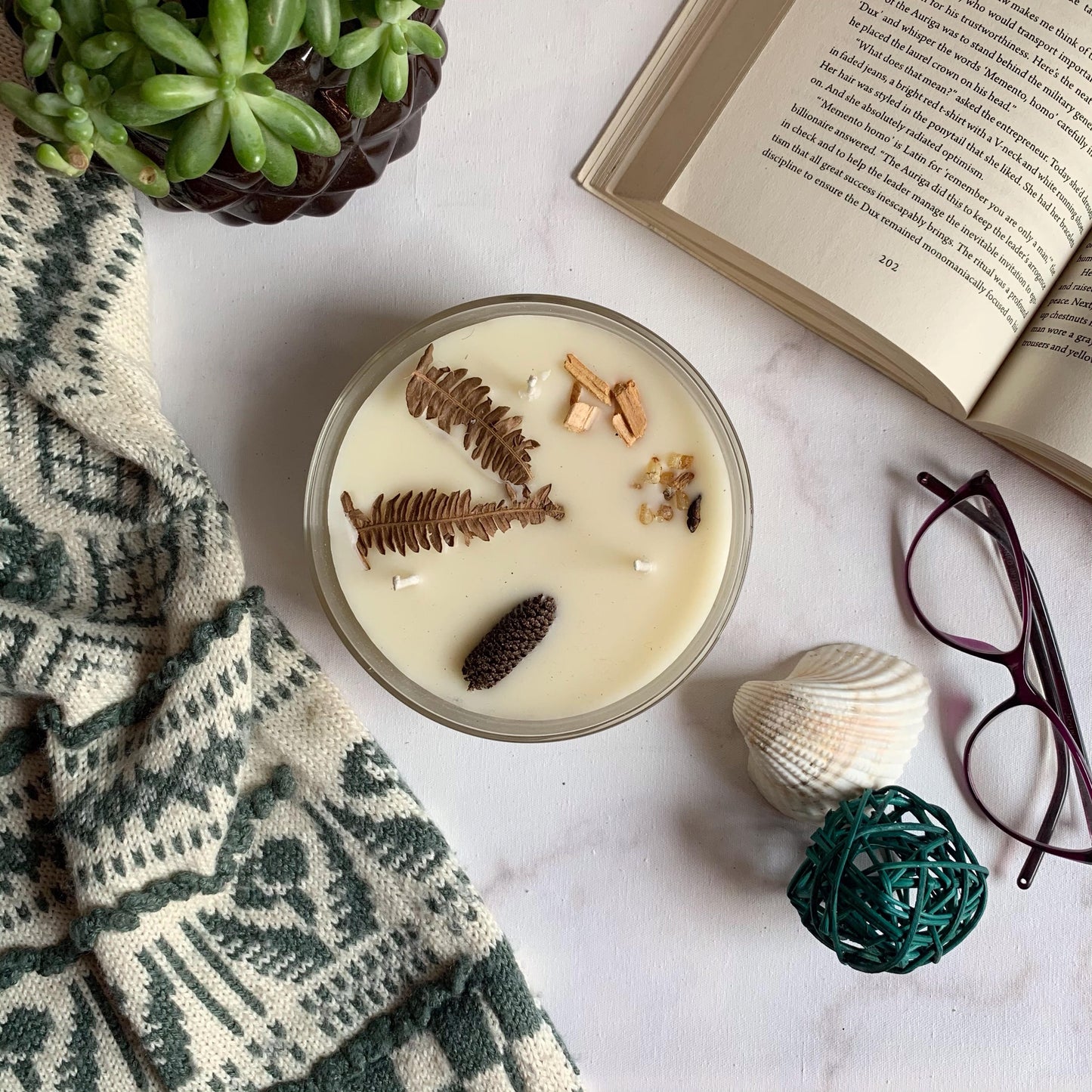 Vela Aromática Botánica 200 g  – 3 Mechas en Frasco de Vidrio