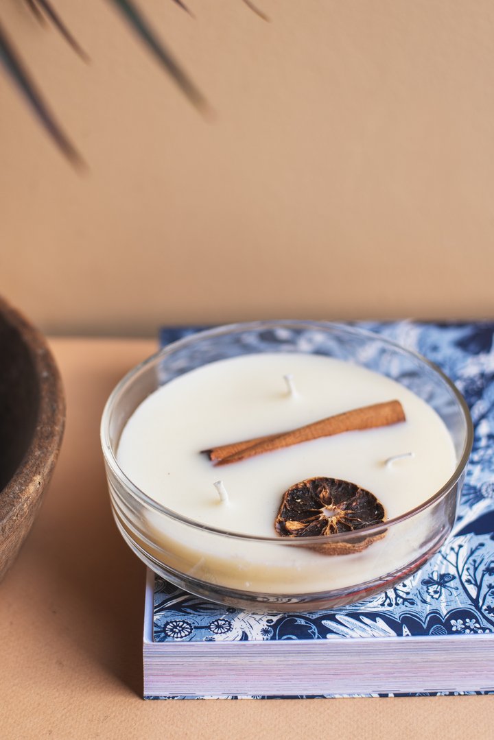 Vela Aromática Botánica 200 g  – 3 Mechas en Frasco de Vidrio