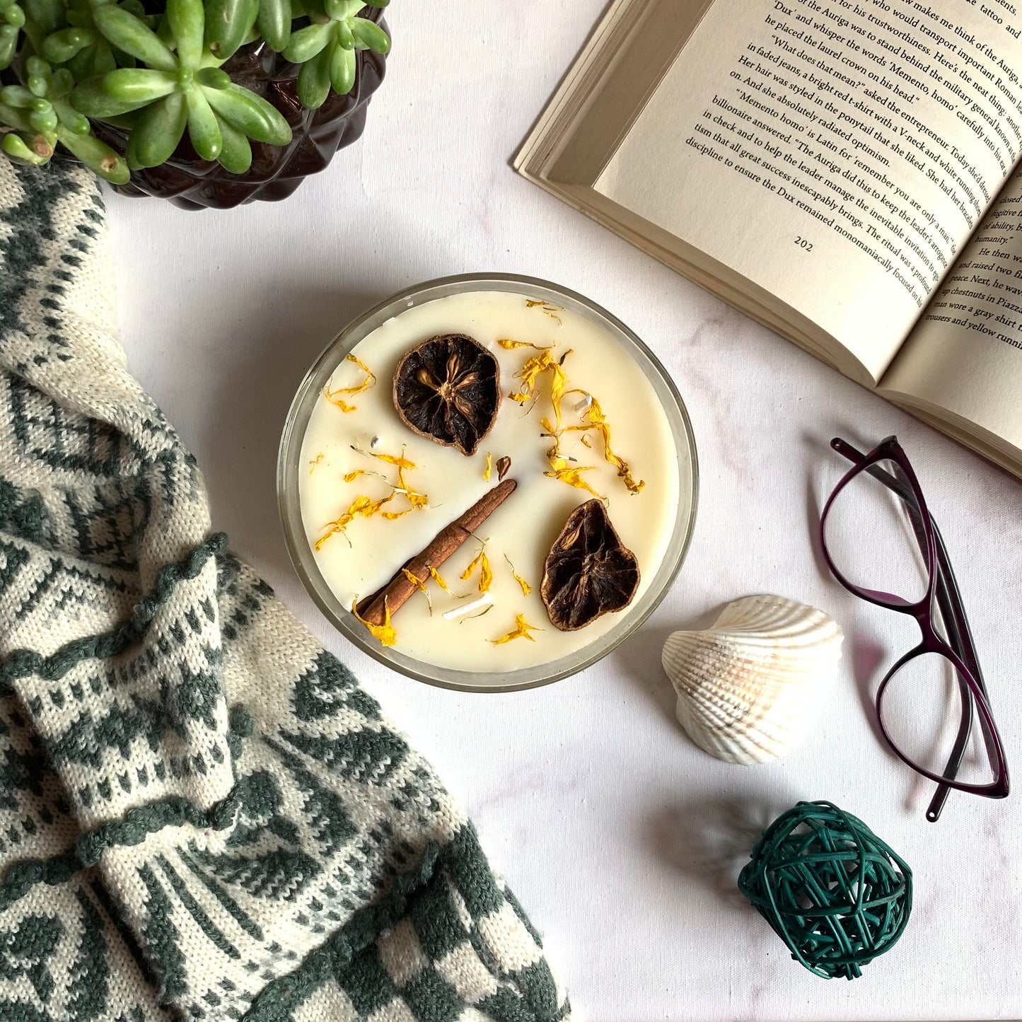 Vela Aromática Botánica 200 g  – 3 Mechas en Frasco de Vidrio