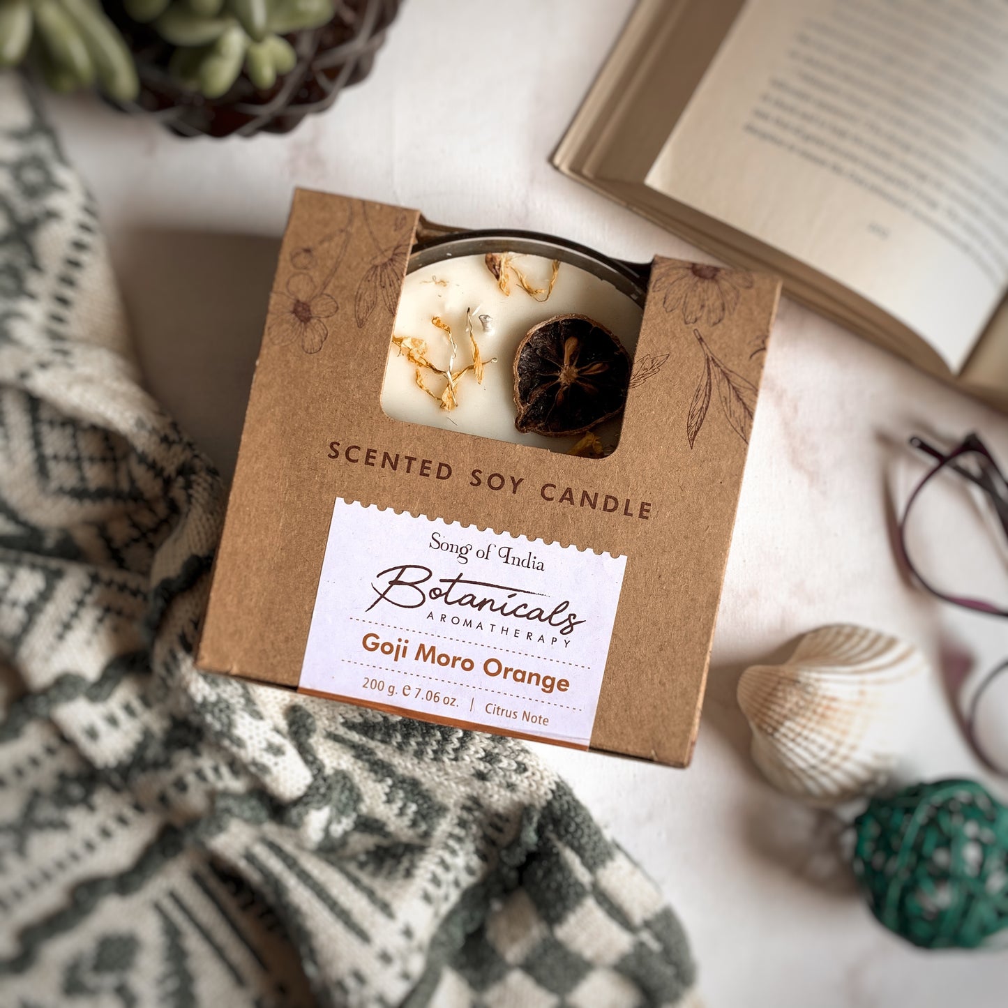 Vela Aromática Botánica 200 g  – 3 Mechas en Frasco de Vidrio