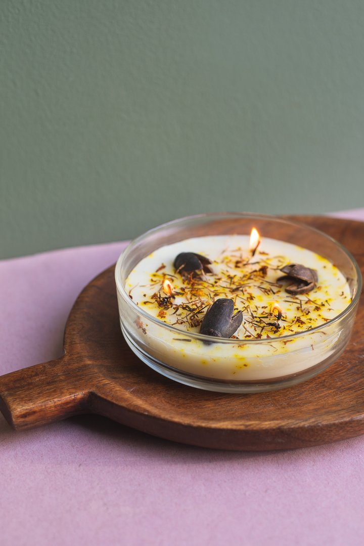 Vela Aromática Botánica 200 g  – 3 Mechas en Frasco de Vidrio