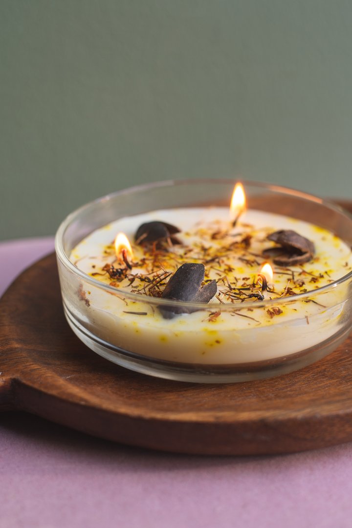 Vela Aromática Botánica 200 g  – 3 Mechas en Frasco de Vidrio