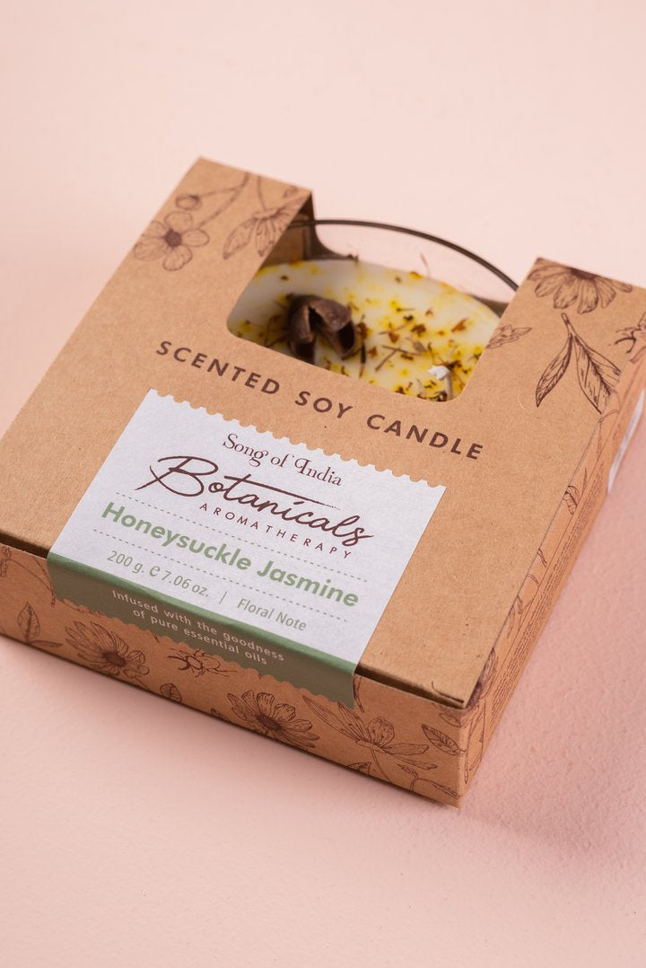 Vela Aromática Botánica 200 g  – 3 Mechas en Frasco de Vidrio