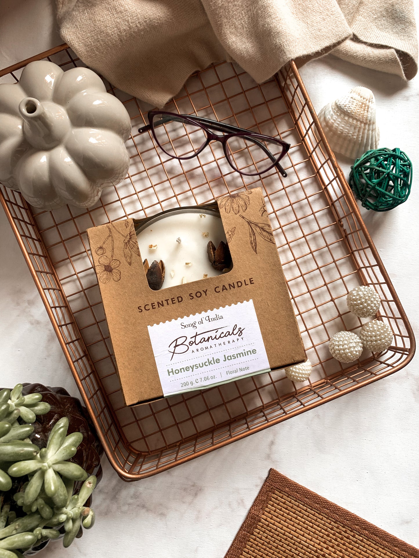 Vela Aromática Botánica 200 g  – 3 Mechas en Frasco de Vidrio