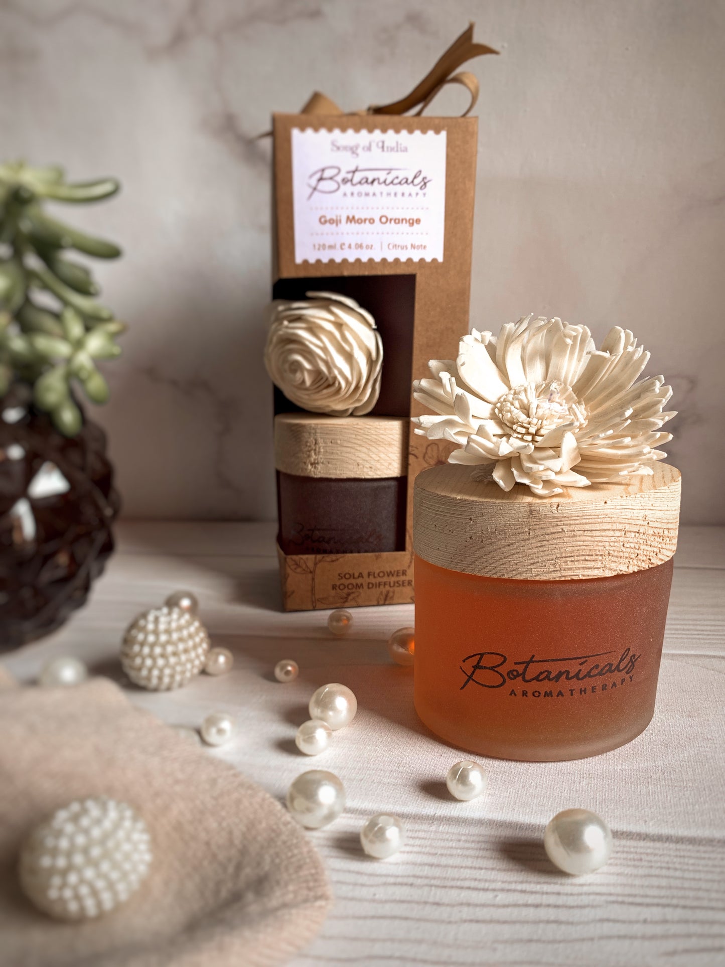 Difusor Aromático Botánico 120 ml con Flor