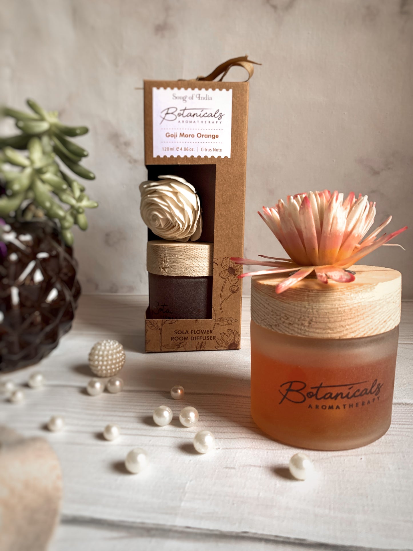 Difusor Aromático Botánico 120 ml con Flor