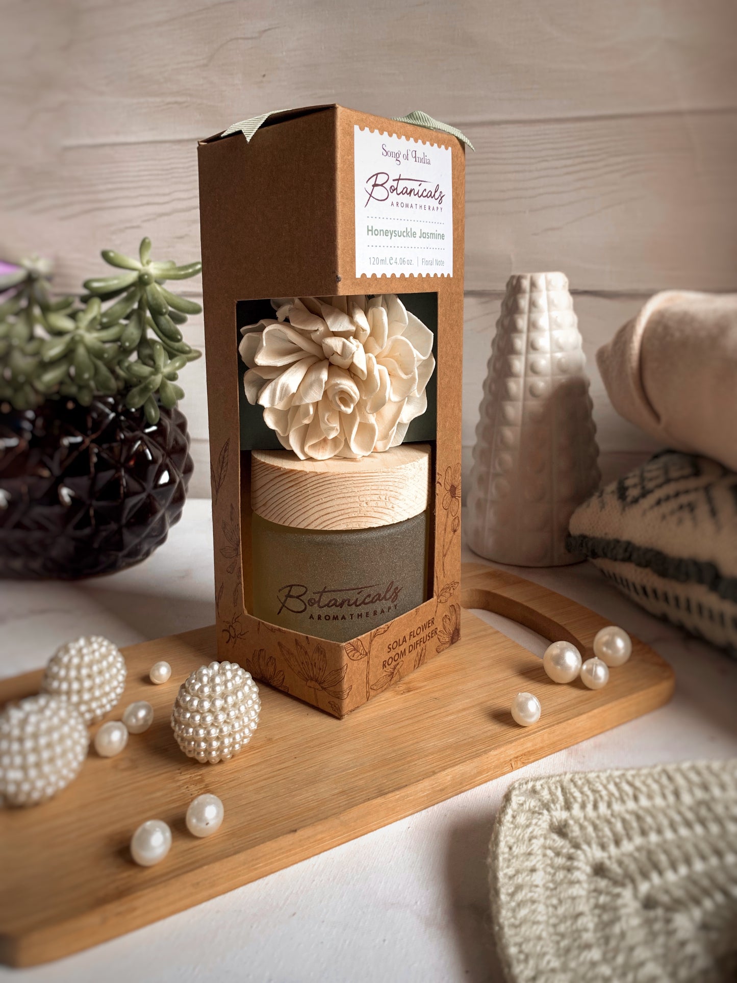 Difusor Aromático Botánico 120 ml con Flor