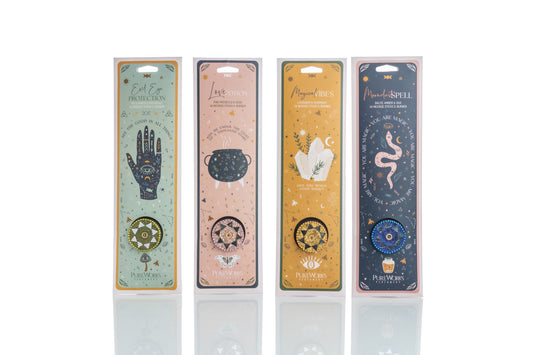 Incienso de Colores Celestial Magic + Quemador Espejo (Mirror Lac) - Kit Pouch