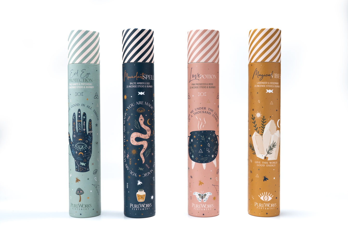 Incienso Celestial Magic en Tubo + Quemador de Madera - Kit Completo