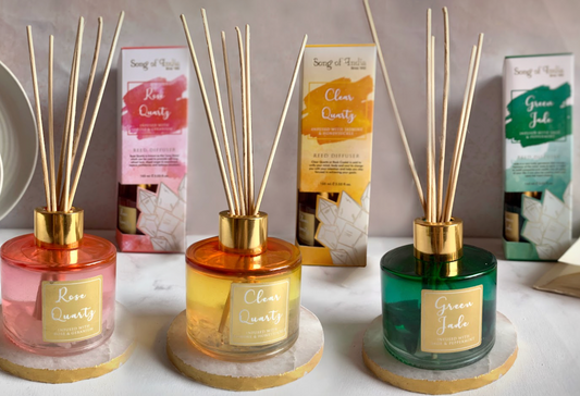 Difusor Aromático con Piedras Energéticas 105 ml con Varillas