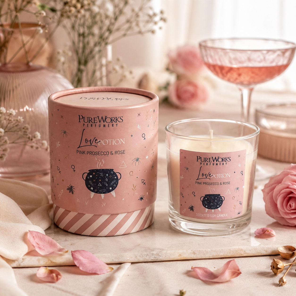 Vela Aromática Celestial 120 g  – Frasco de Vidrio con Estuche