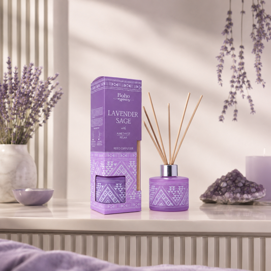 Difusor Aromático Boho Orgánico 100 ml con Varillas