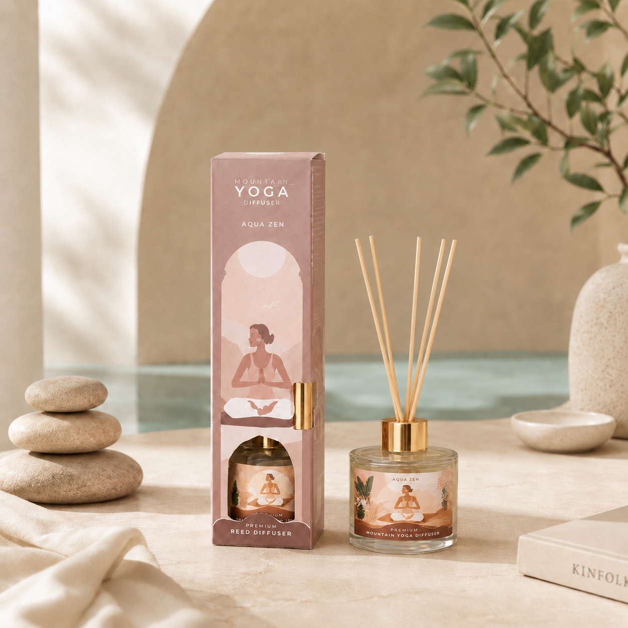 Difusor Aromático Yoga 30 ml con Varillas