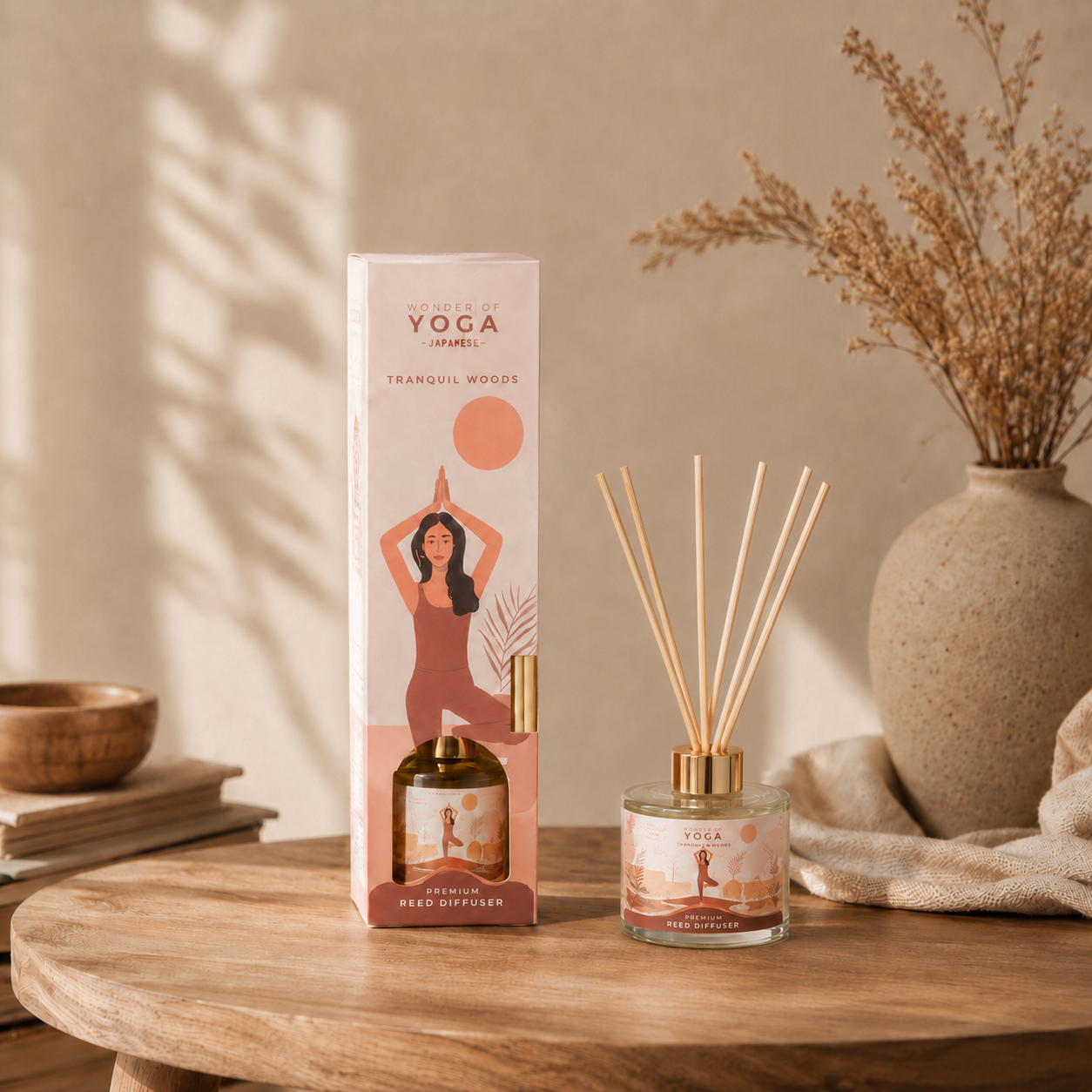 Difusor Aromático Yoga 50 ml con Varillas
