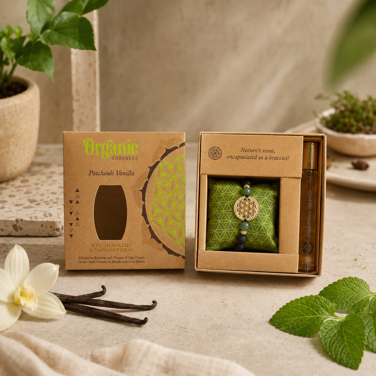 Set Regalo Aromático con Pulsera y Spray de Fragancia