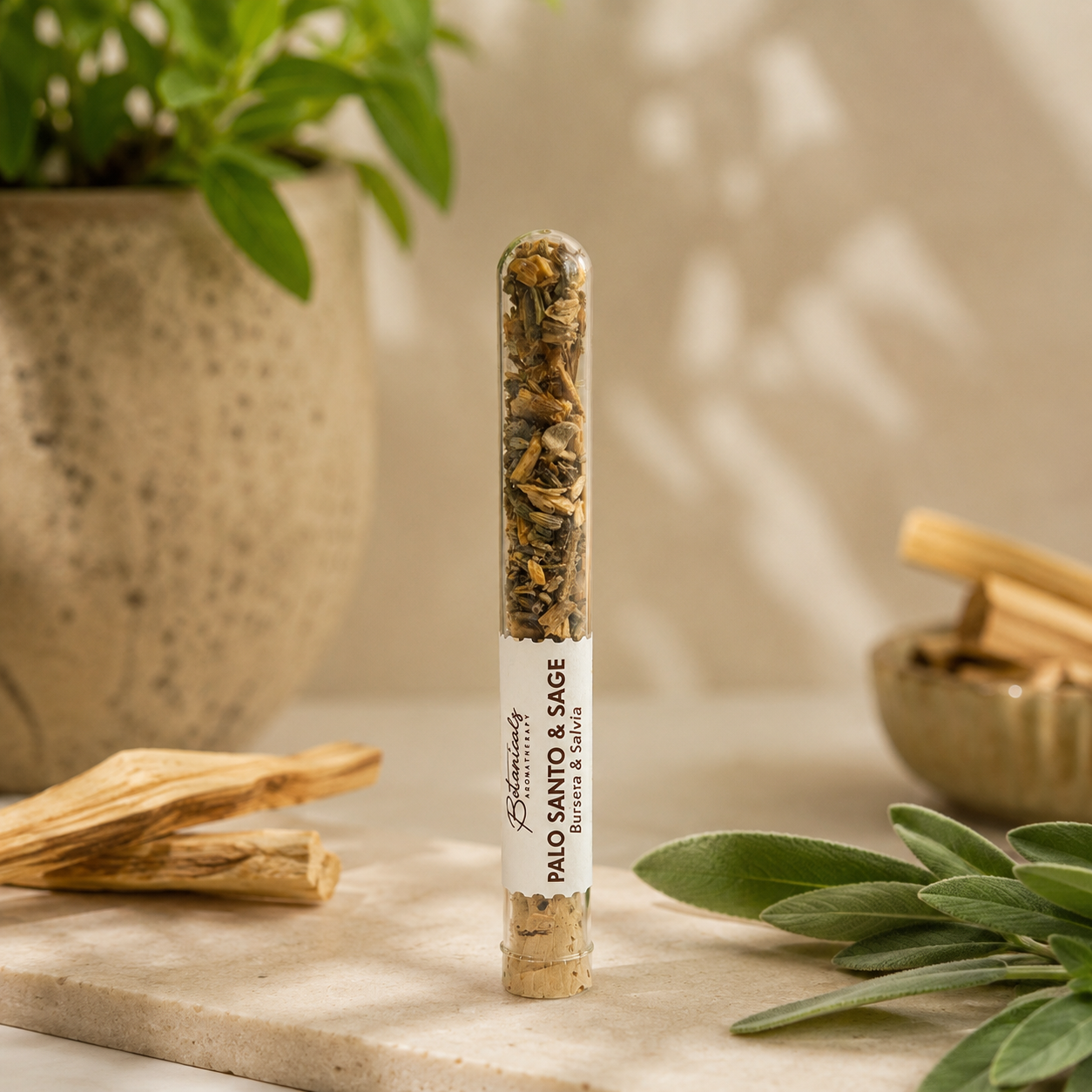 Resinas Botánicas Aromáticas en Tubo de Vidrio y Corcho