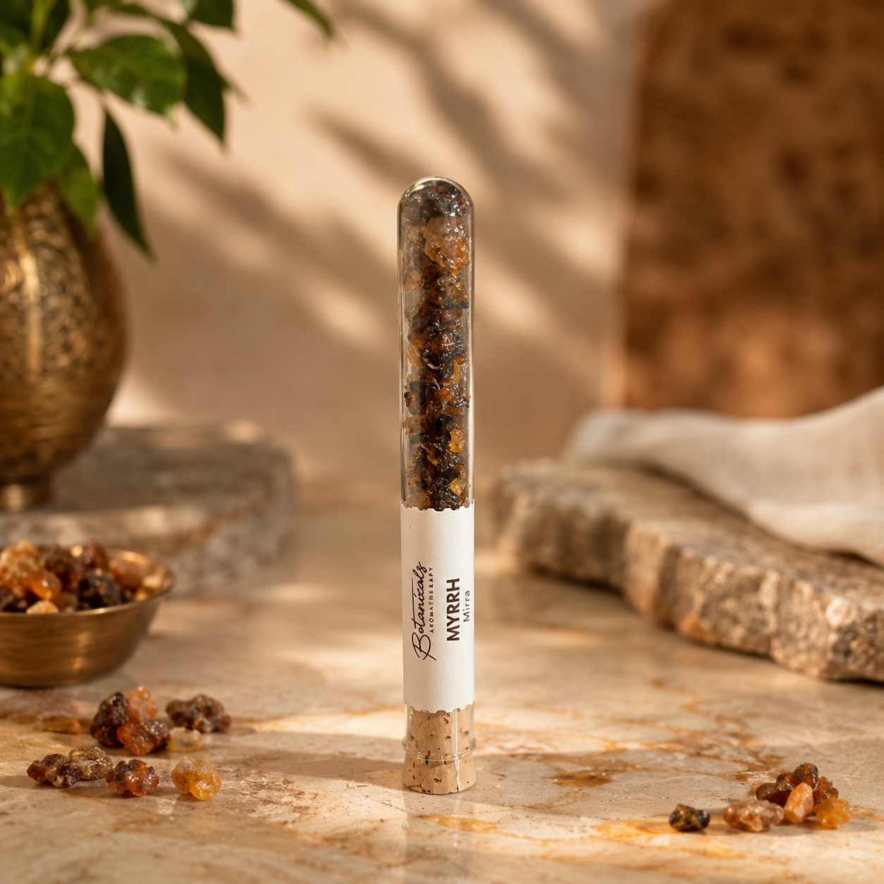 Resinas Botánicas Aromáticas en Tubo de Vidrio y Corcho