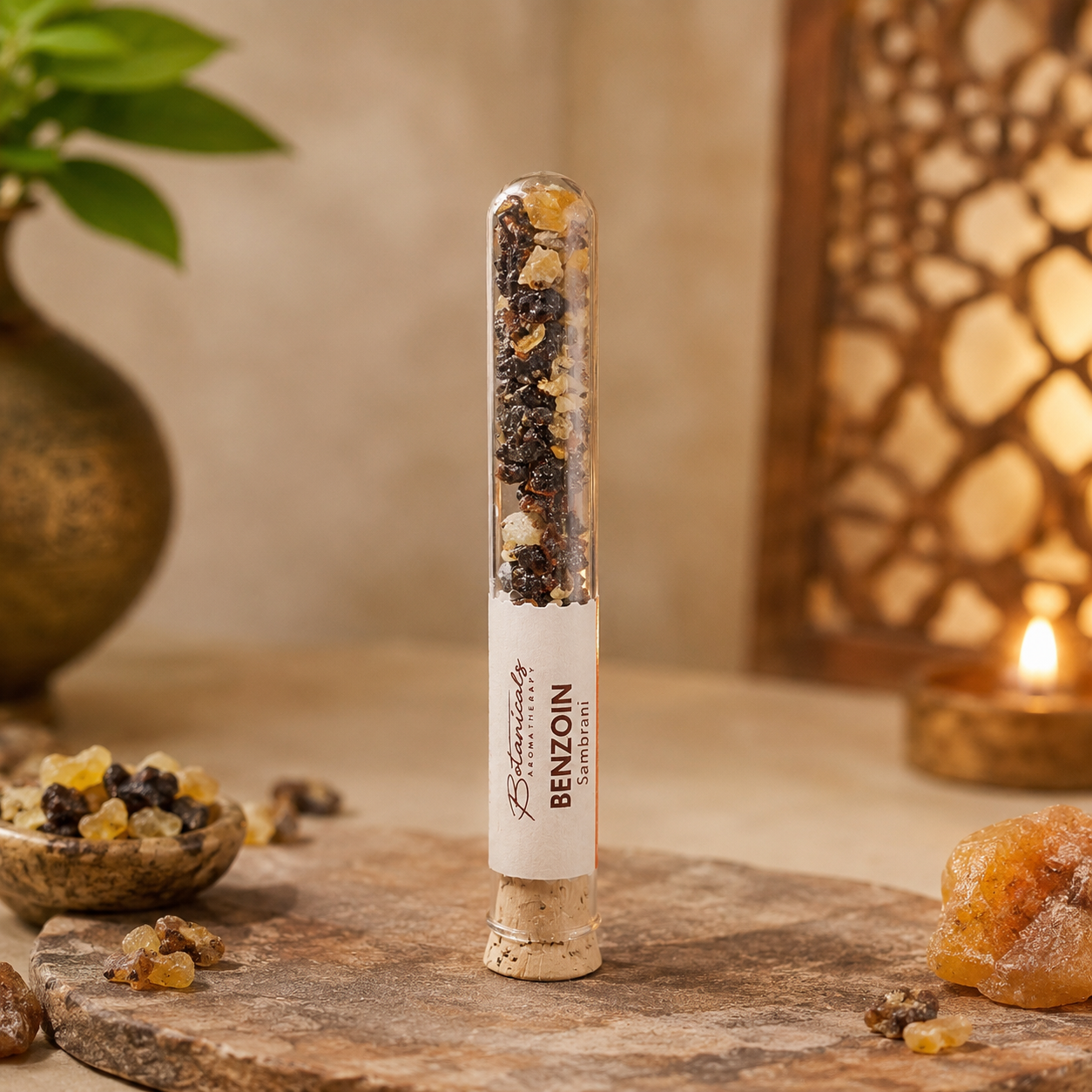 Resinas Botánicas Aromáticas en Tubo de Vidrio y Corcho