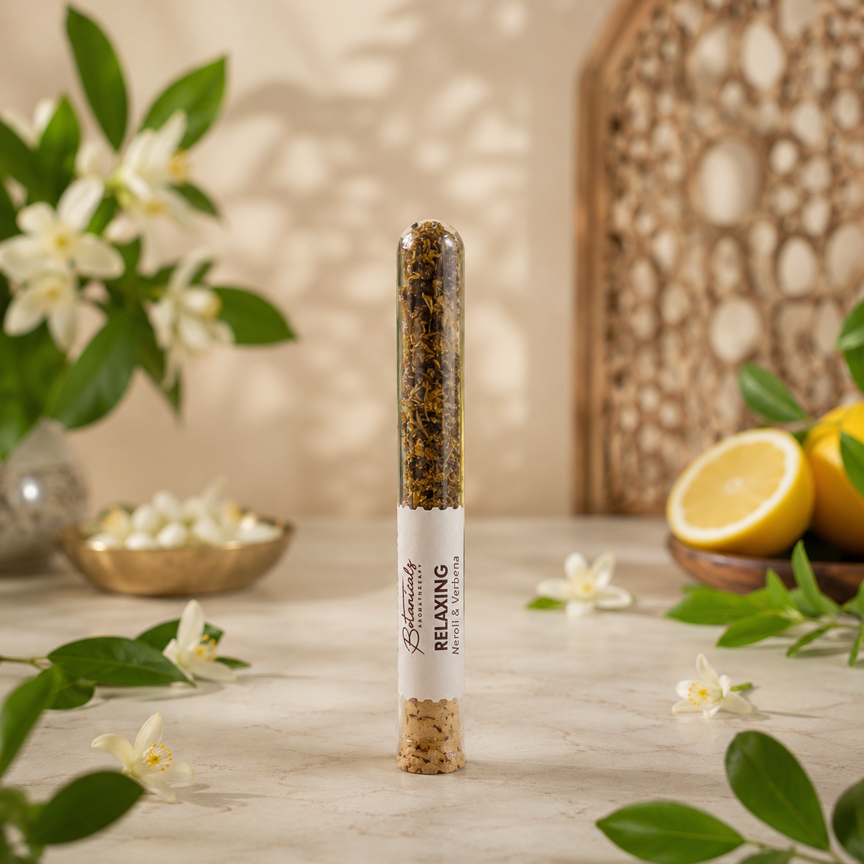 Resinas Botánicas Aromáticas en Tubo de Vidrio y Corcho
