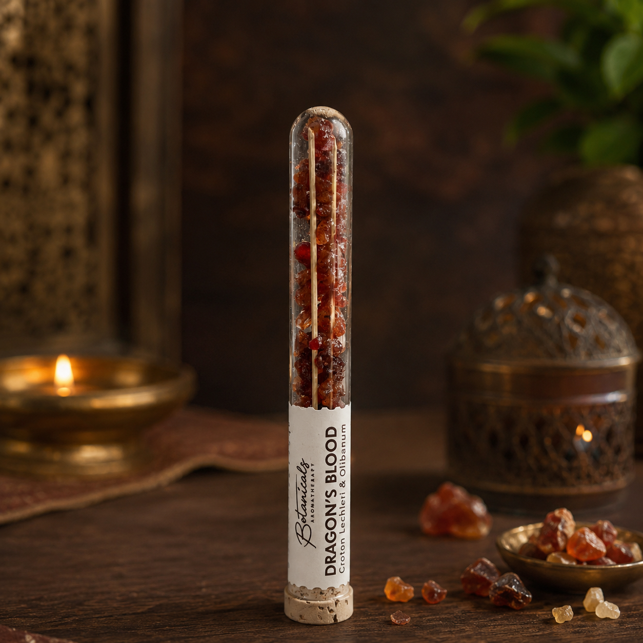 Resinas Botánicas Aromáticas en Tubo de Vidrio y Corcho