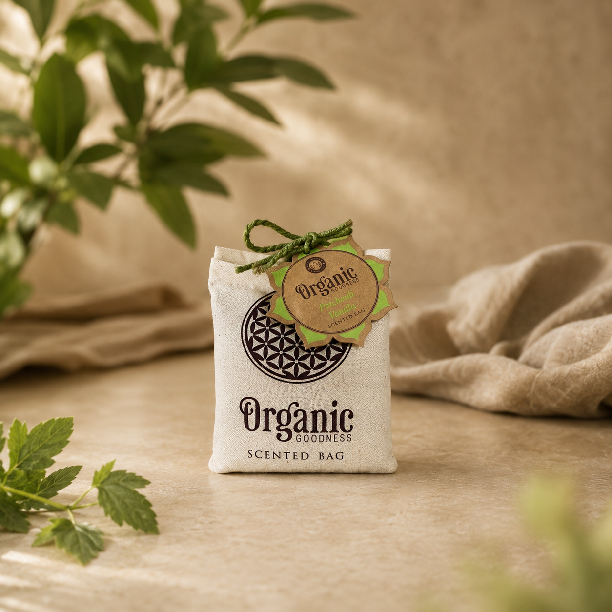 Sachet de Algodón Aromático Orgánico para Cajones, Placares & Carros