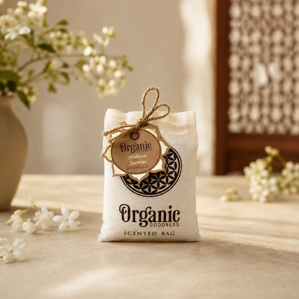 Sachet de Algodón Aromático Orgánico para Cajones, Placares & Carros