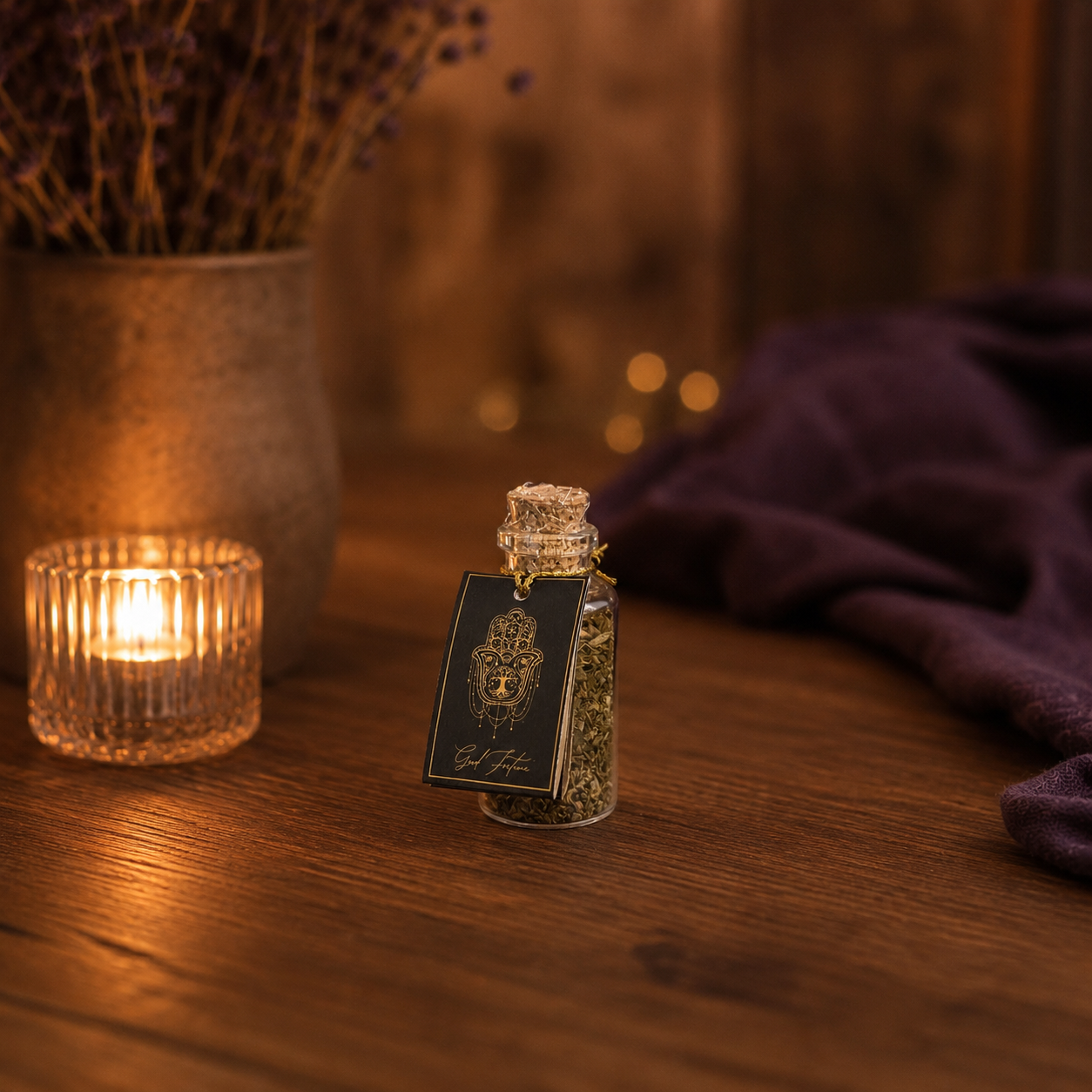 Resina de Incienso Esotérica en Frasco con Corcho - Colección Ritual