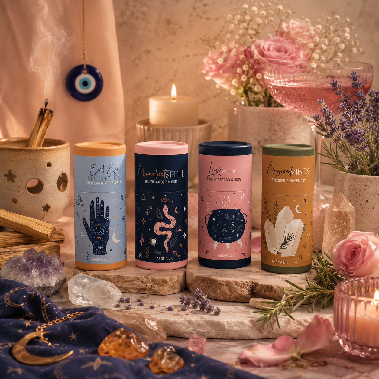 Aceite Aromático Celestial Magic 10ml - Edición Tubo Místico