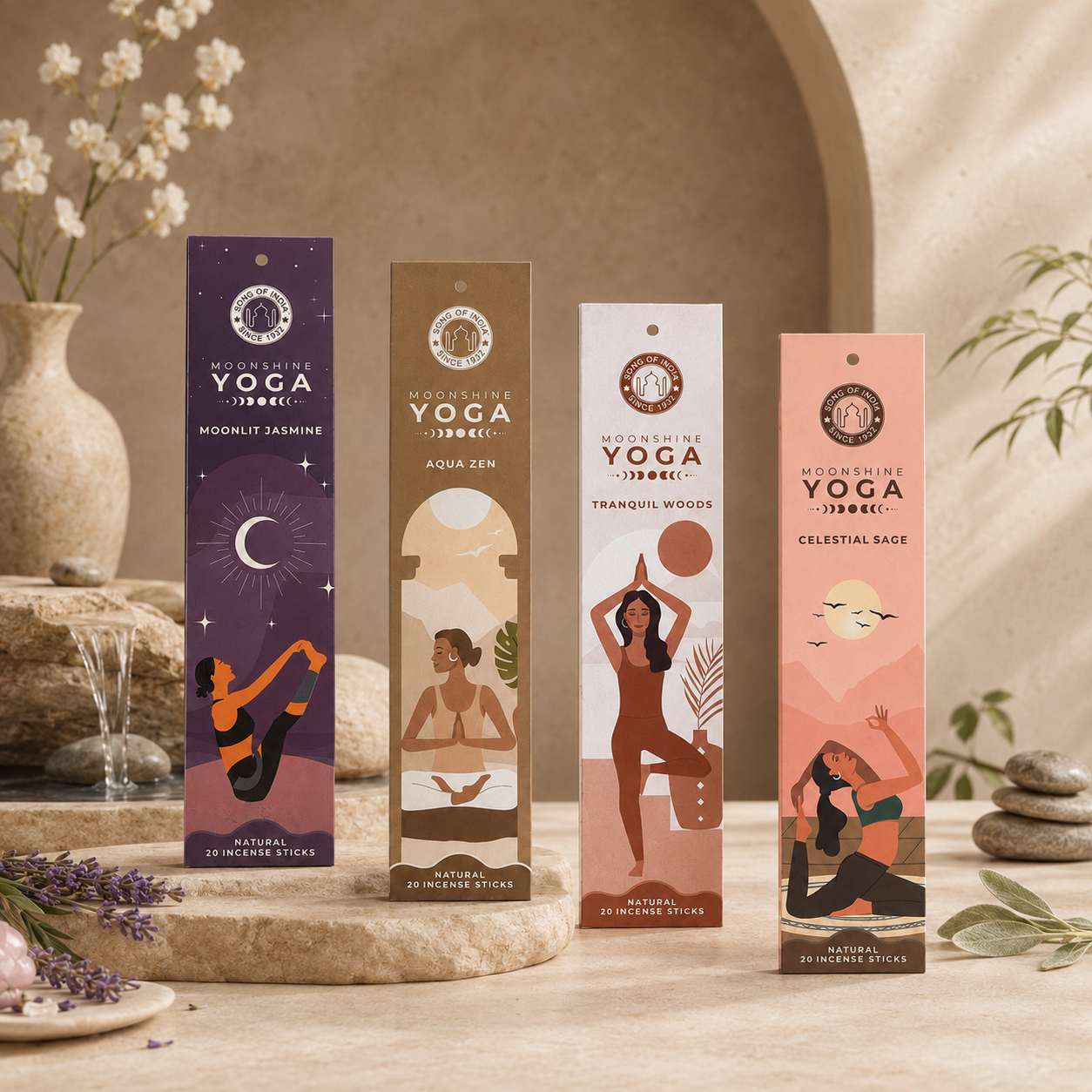 Incienso Moonshine Yoga en Pouch (Varitas) - Colección Mindfulness